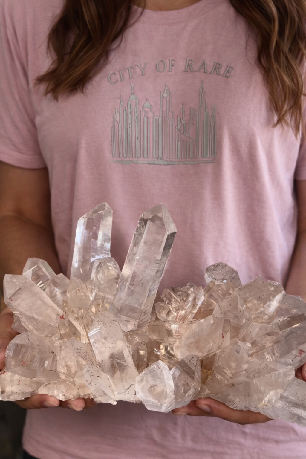 Pink Himalaya Kristall aus dem Kullu Valley, 4,67 kg. Naturreiner Himalaya Kristall in zartem Rosé. 