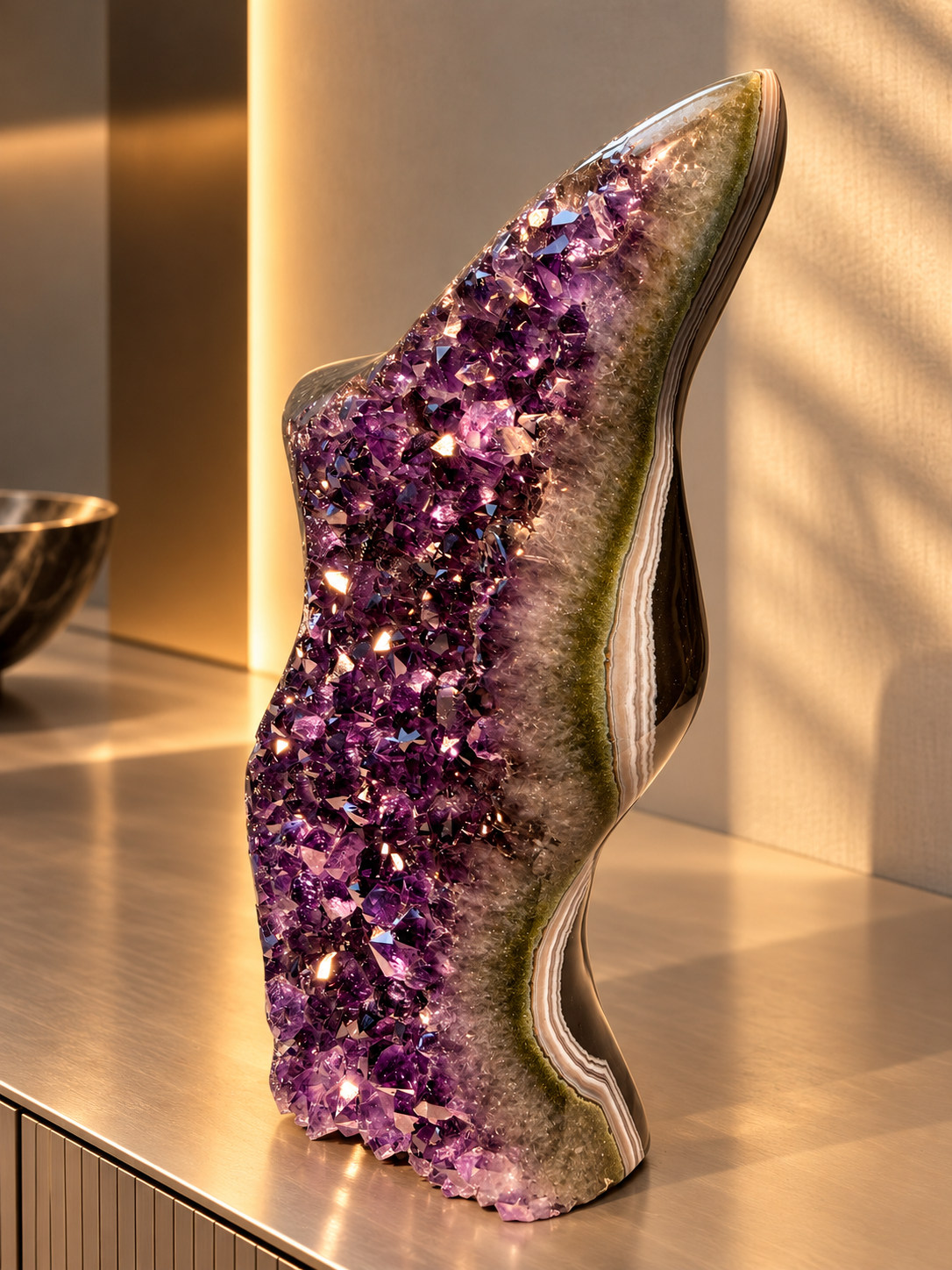 Premium Amethyst Druse Uruguay – 10 cm, ca. 466 g