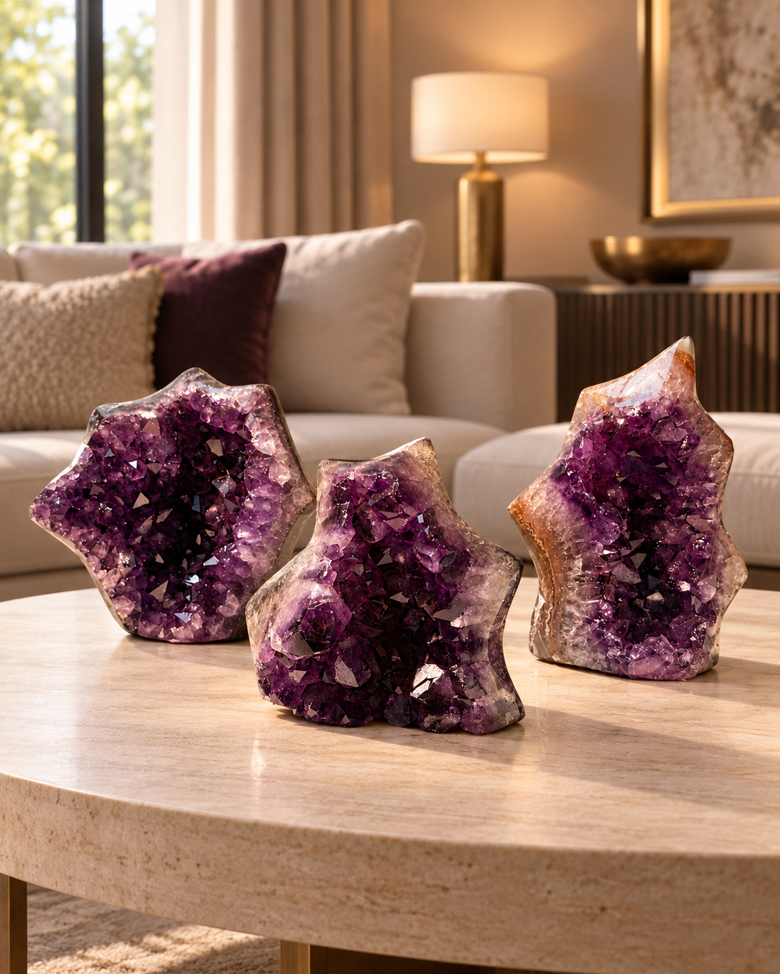 Premium Amethyst Geode Stern – 11,8 × 11,5 cm, ca. 995 g
