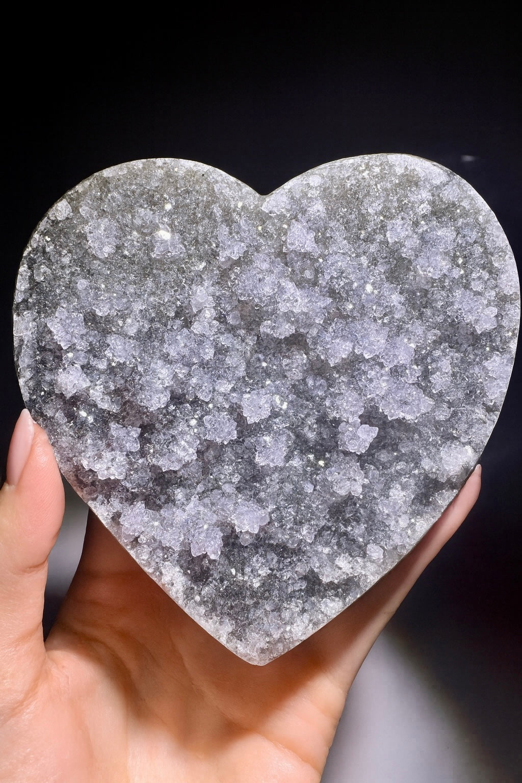 Premium Amethyst Herz 11.5 cm kaufen – Tiefviolettes Traumstück 