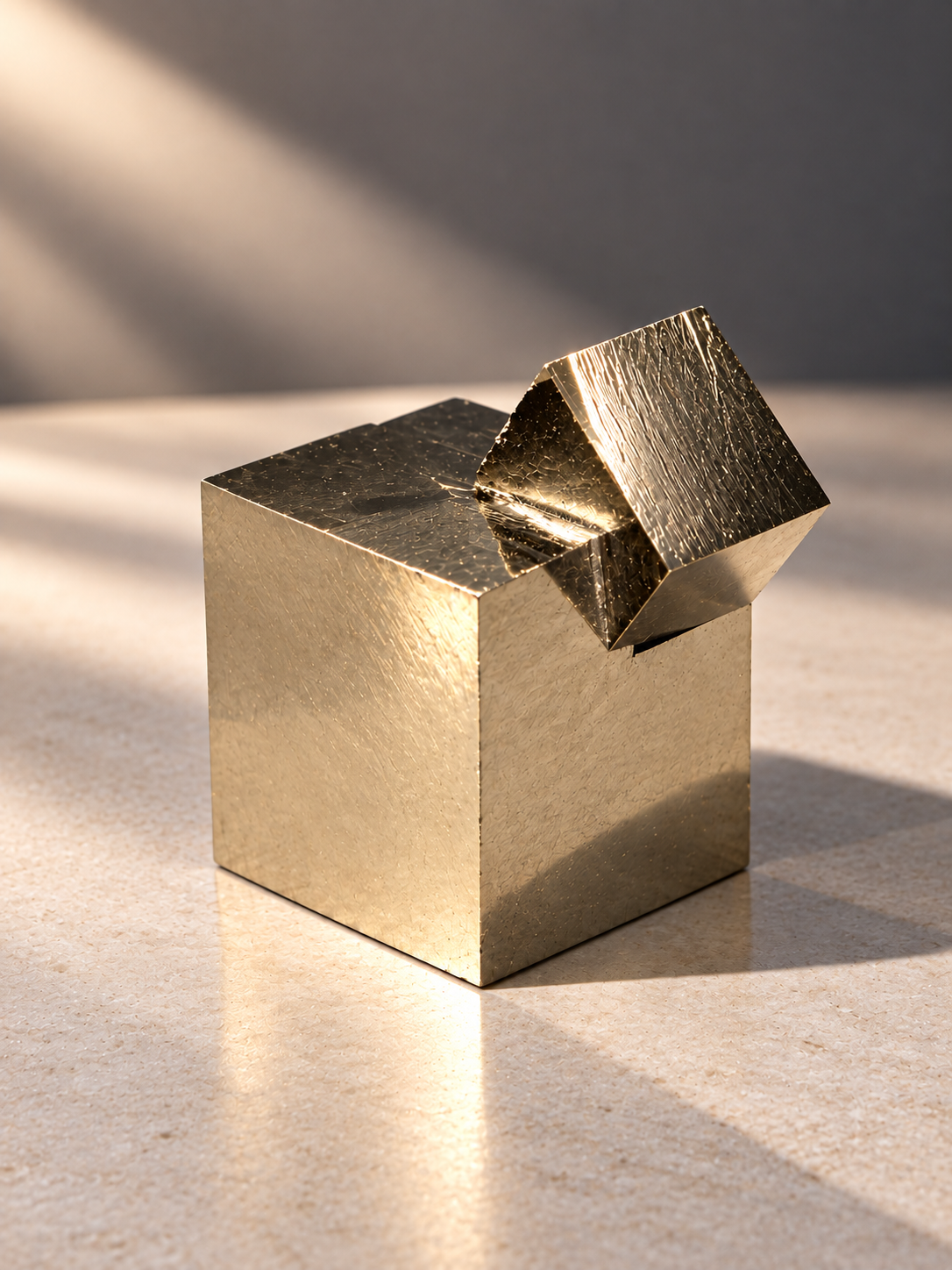 Pyrite Cubes from Navajún Spain – natürliche Sammlerkristalle