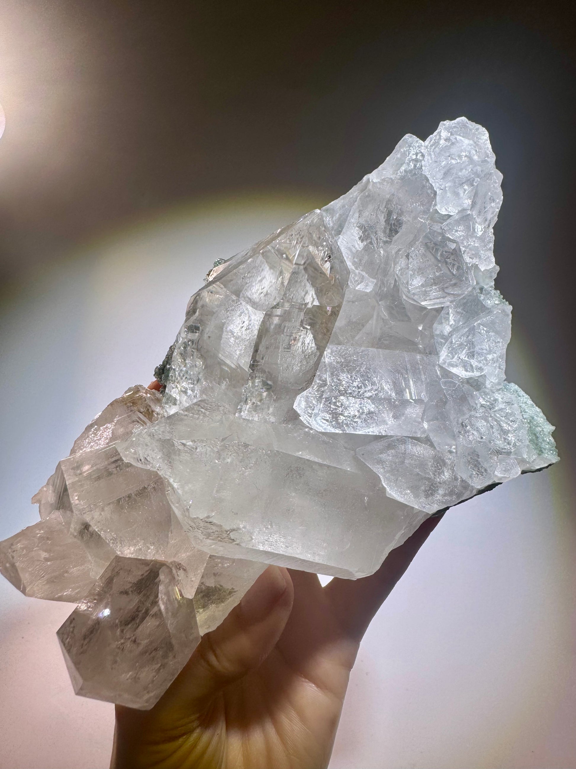 Quarzkristall Himalaya Stufe 802g – Extra klar, Edelstein Unikat in Spitzenqualität