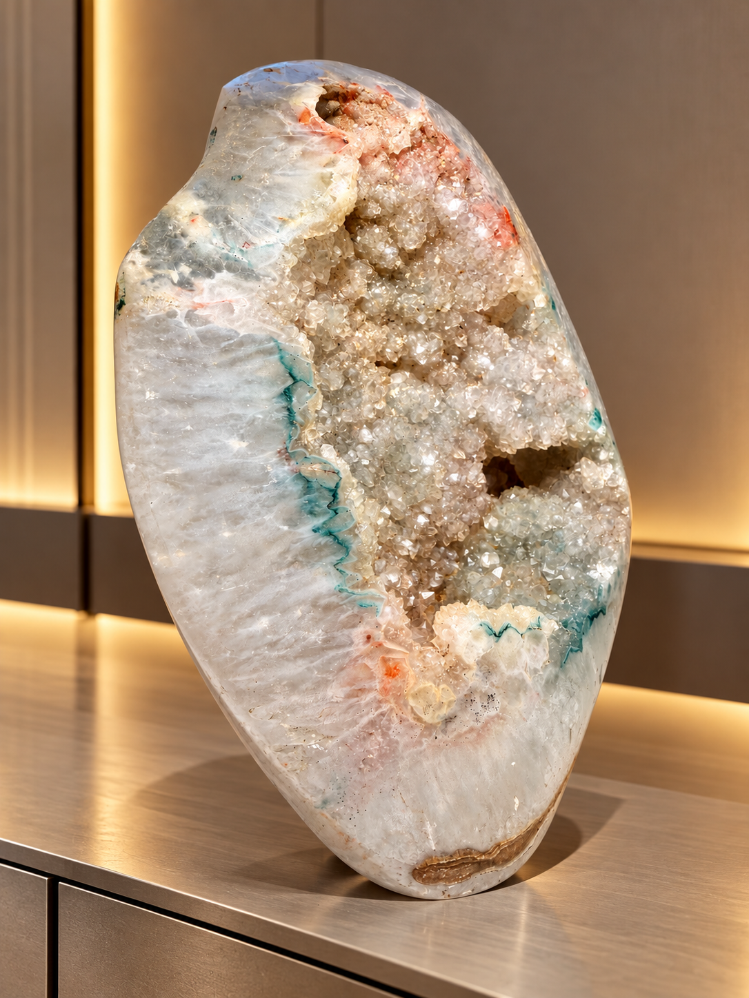 Rainbow-Amethyst-Freiformen – Drusen mit Doppelkristallisation