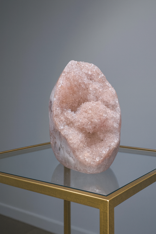 Rainbow Amethyst Cutbase Rosa – Selten, 5.5 cm, 233 g, Uruguay
