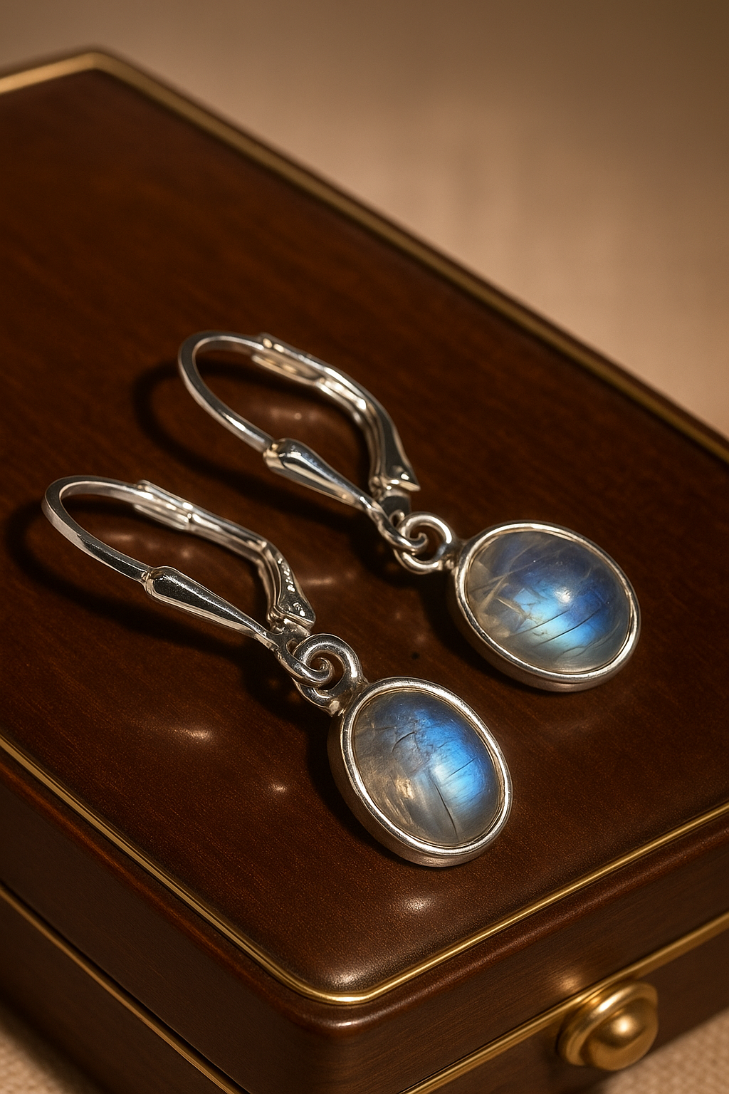 Rainbow Moonstone Ohrringe – 925 Silber magischer Schimmer kaufen