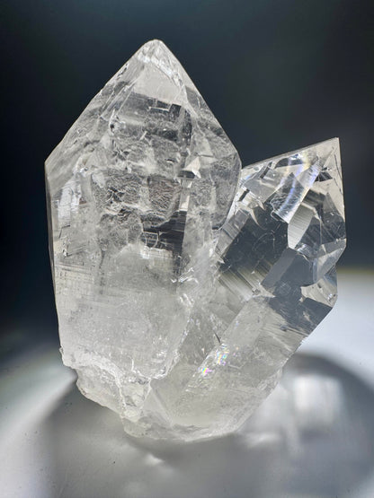 Rarer Himalaya-Kristall mit perfekter Doppelspitze – 8 cm