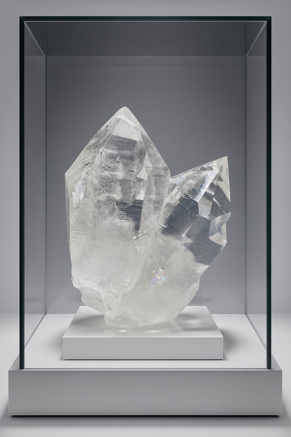 Rarer Himalaya-Kristall mit perfekter Doppelspitze – 8 cm