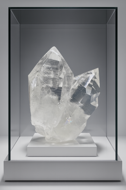 Rarer Himalaya-Kristall mit perfekter Doppelspitze – 8 cm