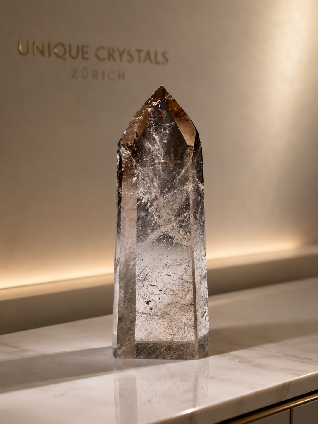 Rauchquarz Lemurian Quarz Bergkristall Mix aus Bahia Brasilien, 16,4 cm, 507 g