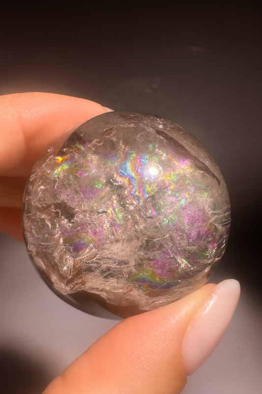 Rauchquarz Regenbogen Kugel kaufen | Heilstein Edelsteinkugel Schweiz
