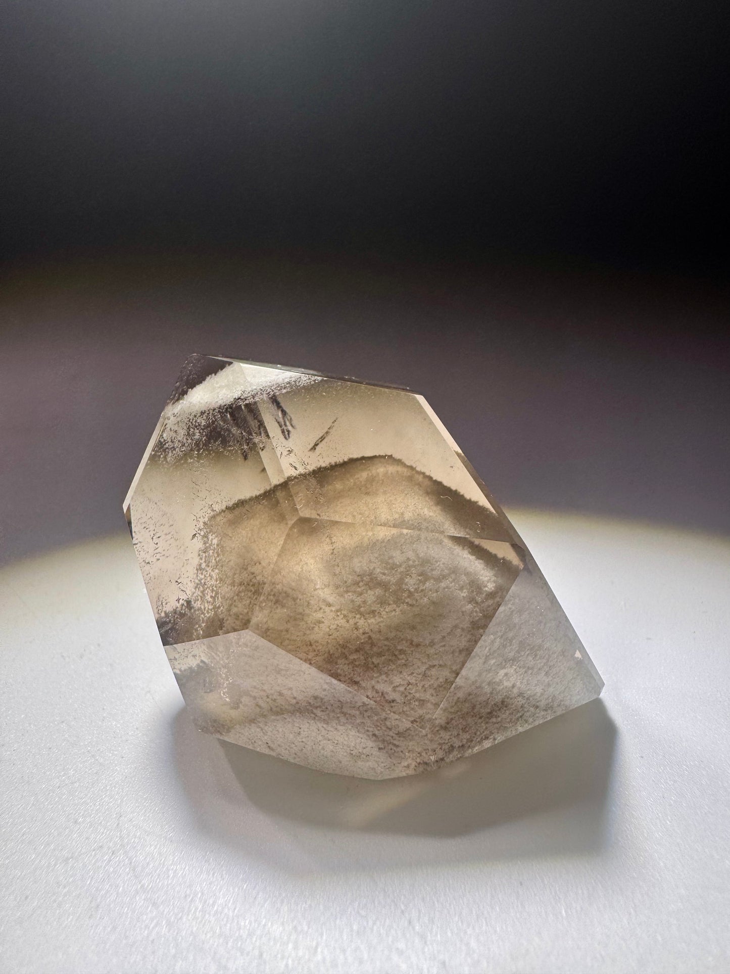 Rauchquarz mit weissem Quarz-Phantom – 4,5 cm, Brasilien, Museumsqualität
