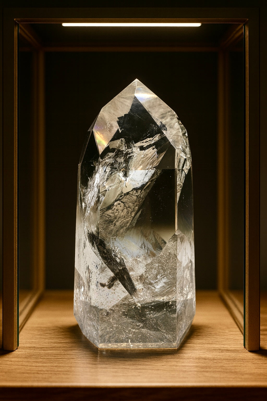 Regenbogenreicher Bergkristall 7.4 cm aus Brasilien