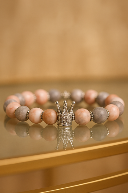 Rhodonit Armband kaufen – 8 mm, handgeknüpft, zwei Grössen 