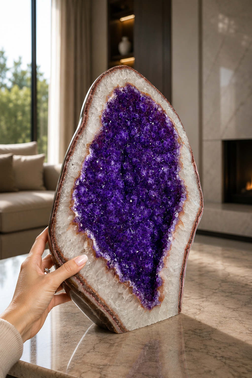 Riesige Amethyst Druse aus Uruguay 36 cm 21,9 kg Premium-Qualität