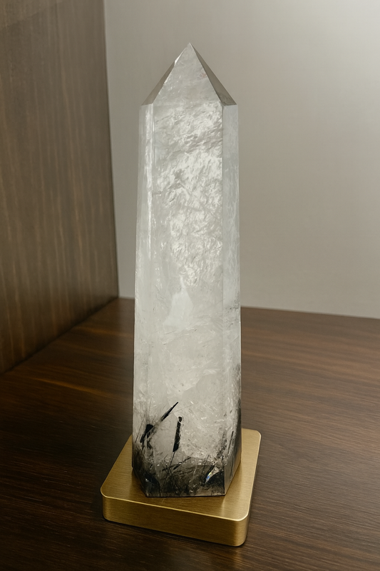 Riesige Bergkristallspitze mit Turmalin – 30 cm, 2.94 kg – aus Brasilien