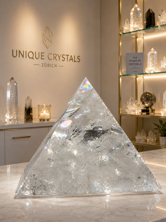 Riesige Lemurian Kristall-Pyramide 15,5 x 15,5 x 14 cm 2.71 kg seltenes Stück