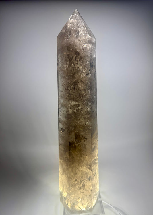 Riesige Rauchquarz-Kristallspitze in Topqualität – 36 cm hoch, 2.55 kg schwer