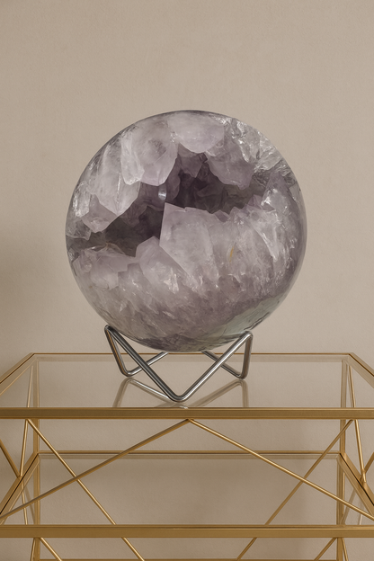 Riesige exklusive Amethyst Kugel mit Achat-Banding – 3.2 kg, 14 cm