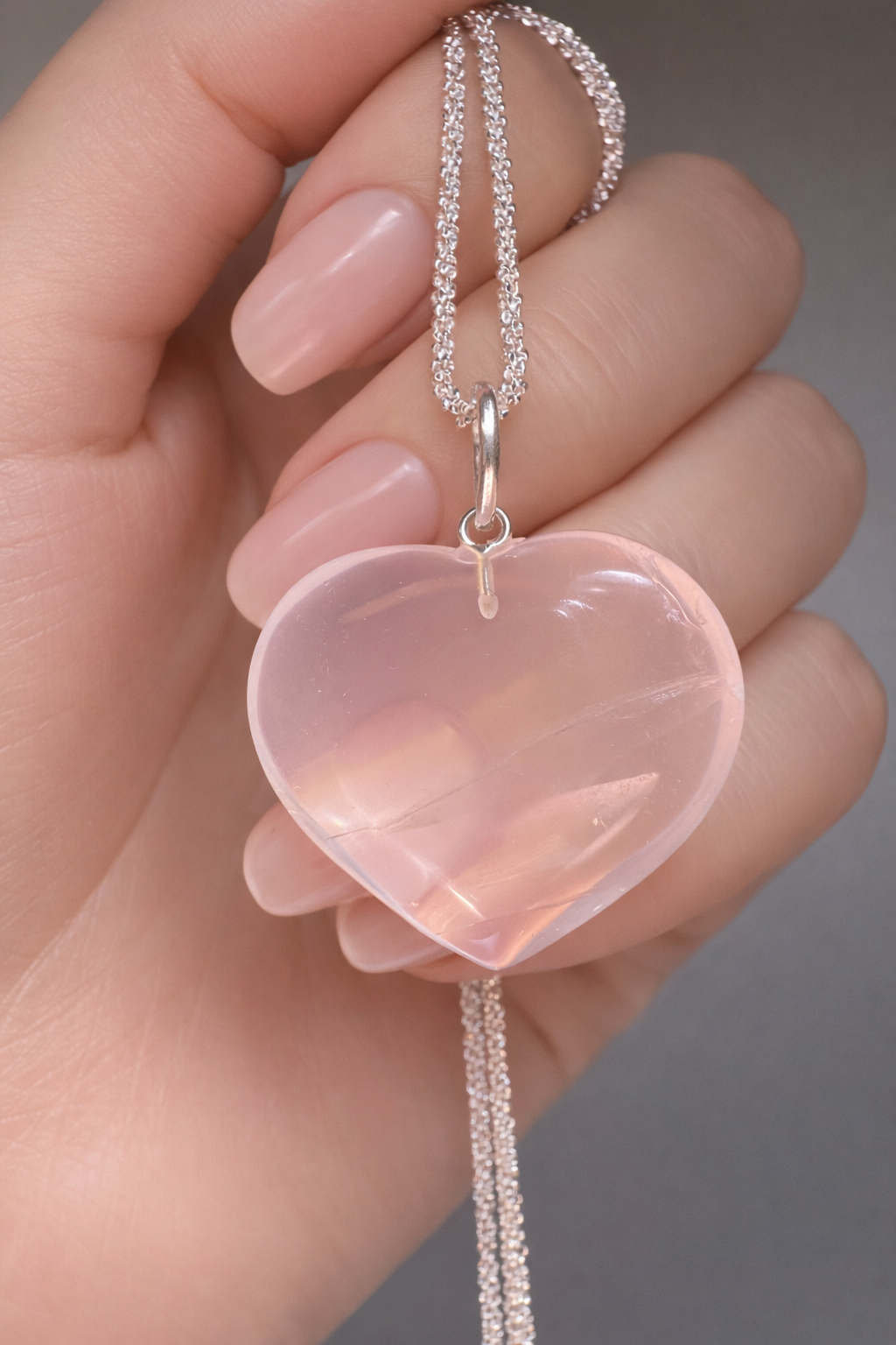 Rosenquarz Herzanhänger 2,5 cm kaufen – Liebe & Harmonie 