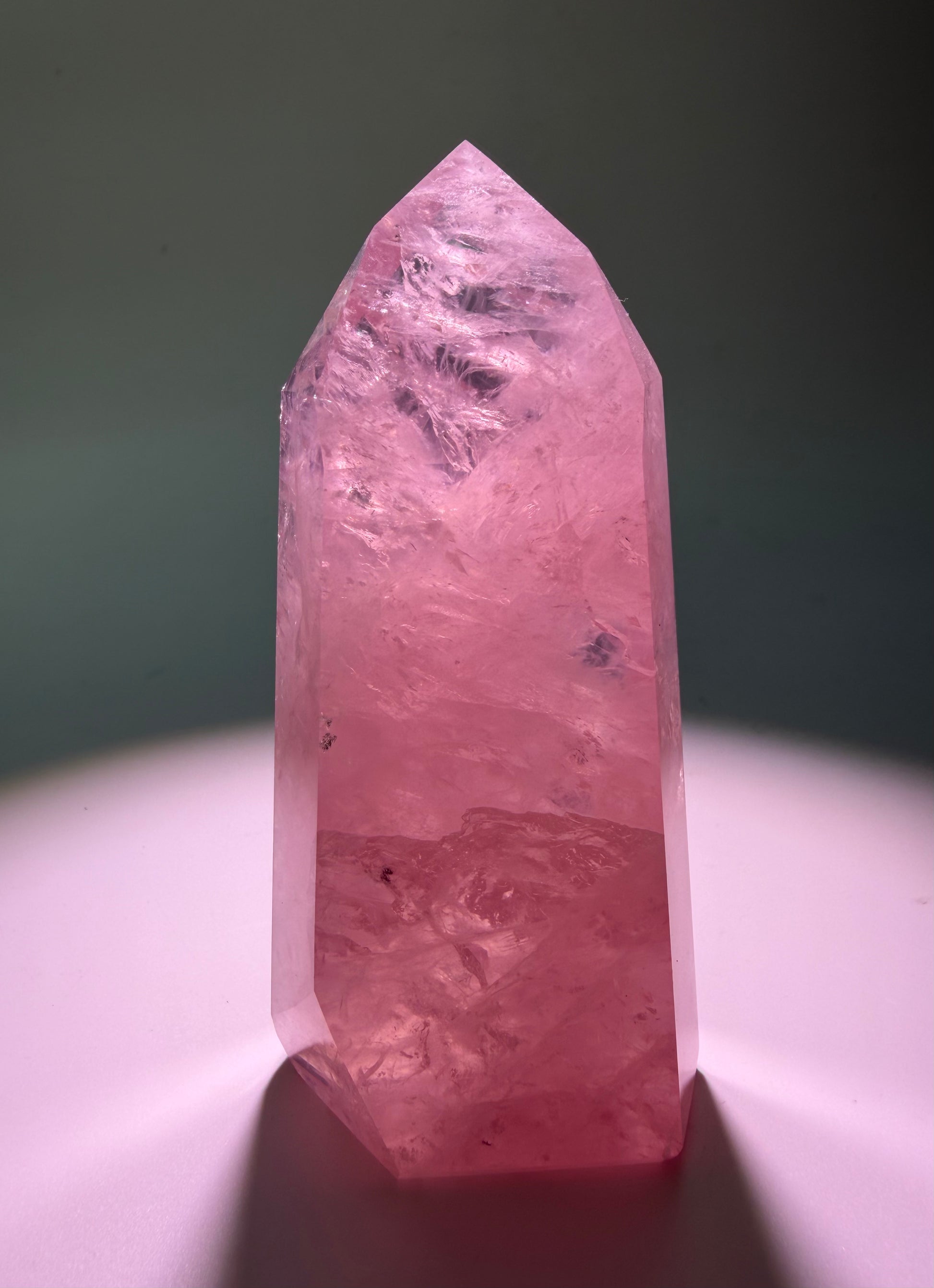 Rosenquarz Spitze Premium Qualität – intensives Himbeerrosa Brasilien