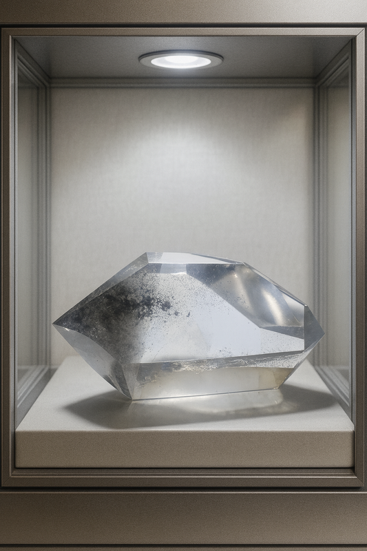 Schwarzer Phantom Kristall Freiform (Lemurian)  - 7.5cm, 126g Brasilien