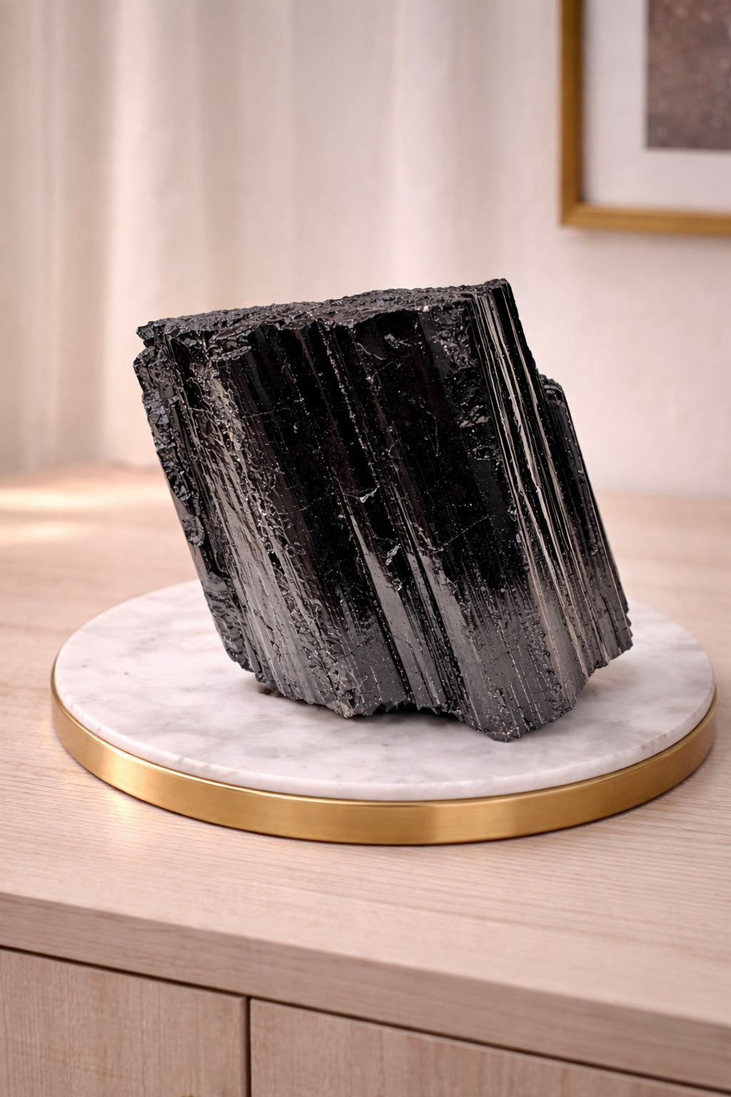 Schwarzer Turmalin Rohstein Brasilien handverlesen