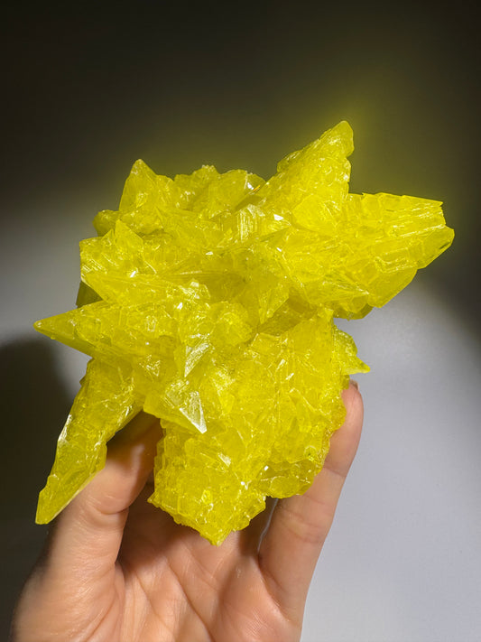 Schwefel Kristall Stufe 10 cm 312 g Sammlerstück