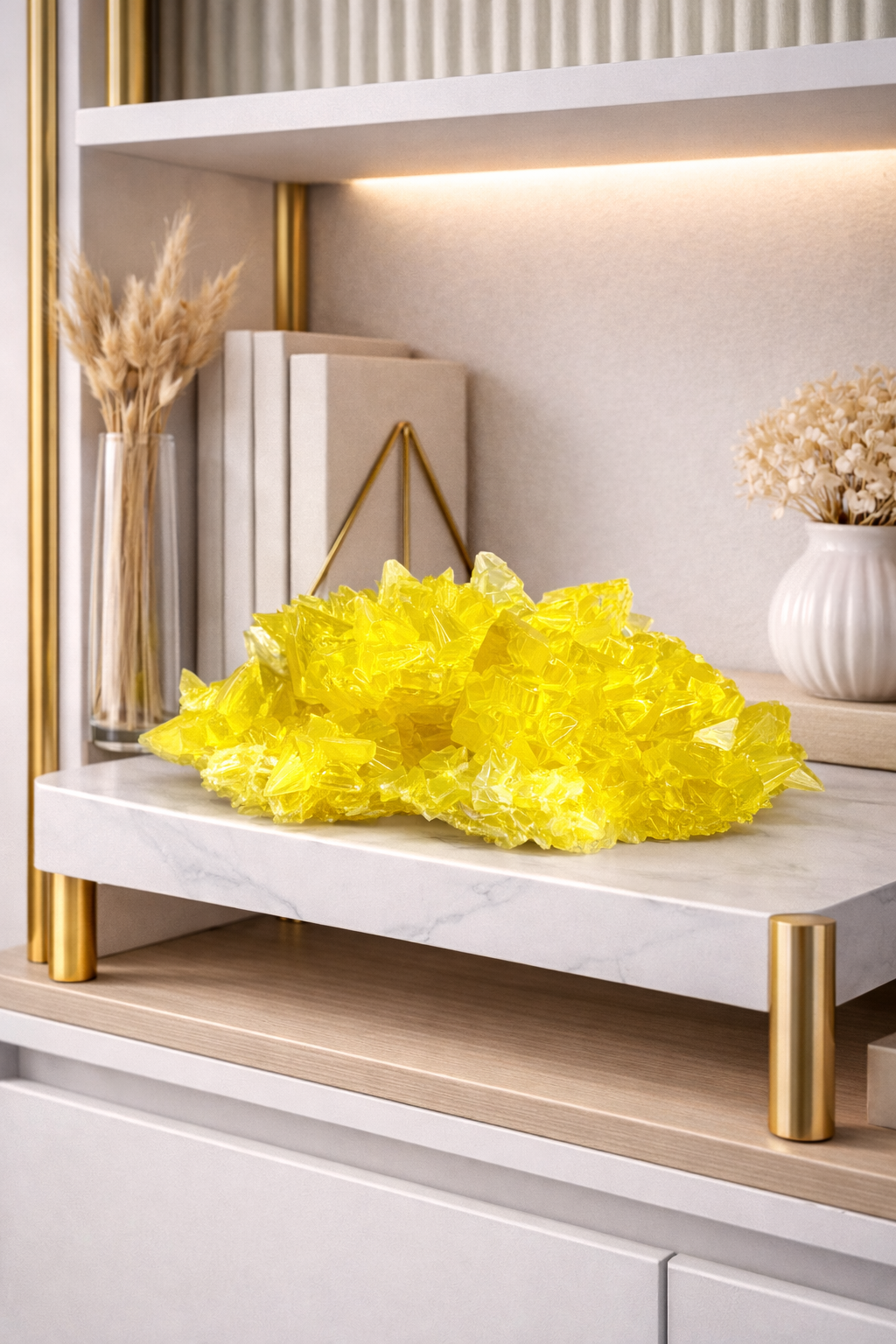 Schwefelkristall 12 cm 448 g Stufe für Feng Shui & Deko