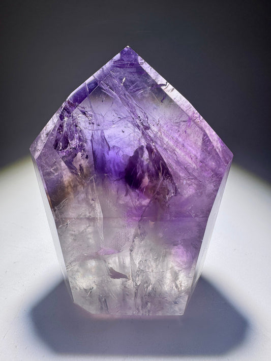 Seltener Ametrin Kristall mit Amethyst- und Citrinfarben 🌈 – Phantome sichtbar – 7,2 cm
