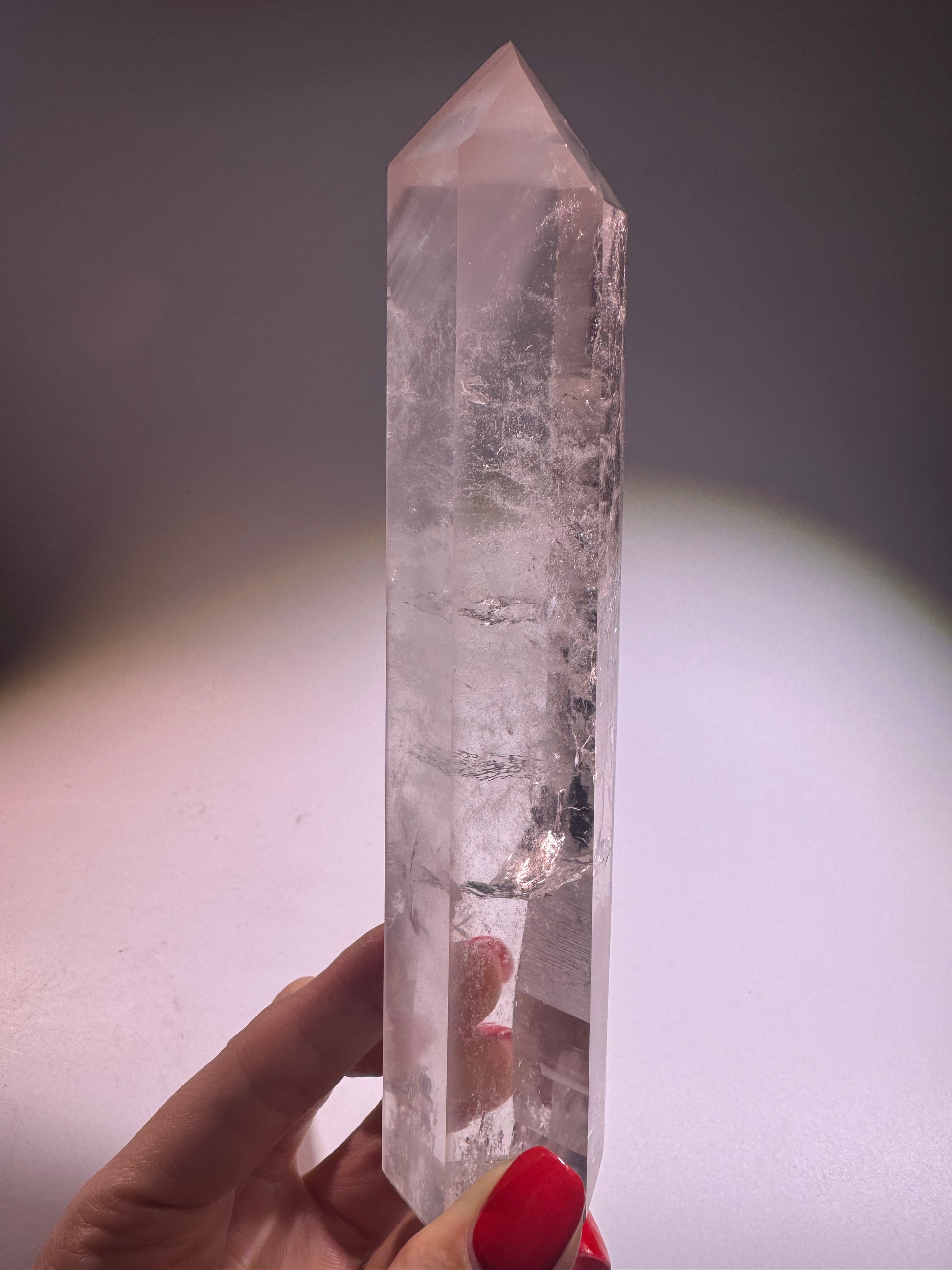 Seltener Pink-Lithium mit Zartrosa-Phantomen & Lemurian-Rillen – Brasilien