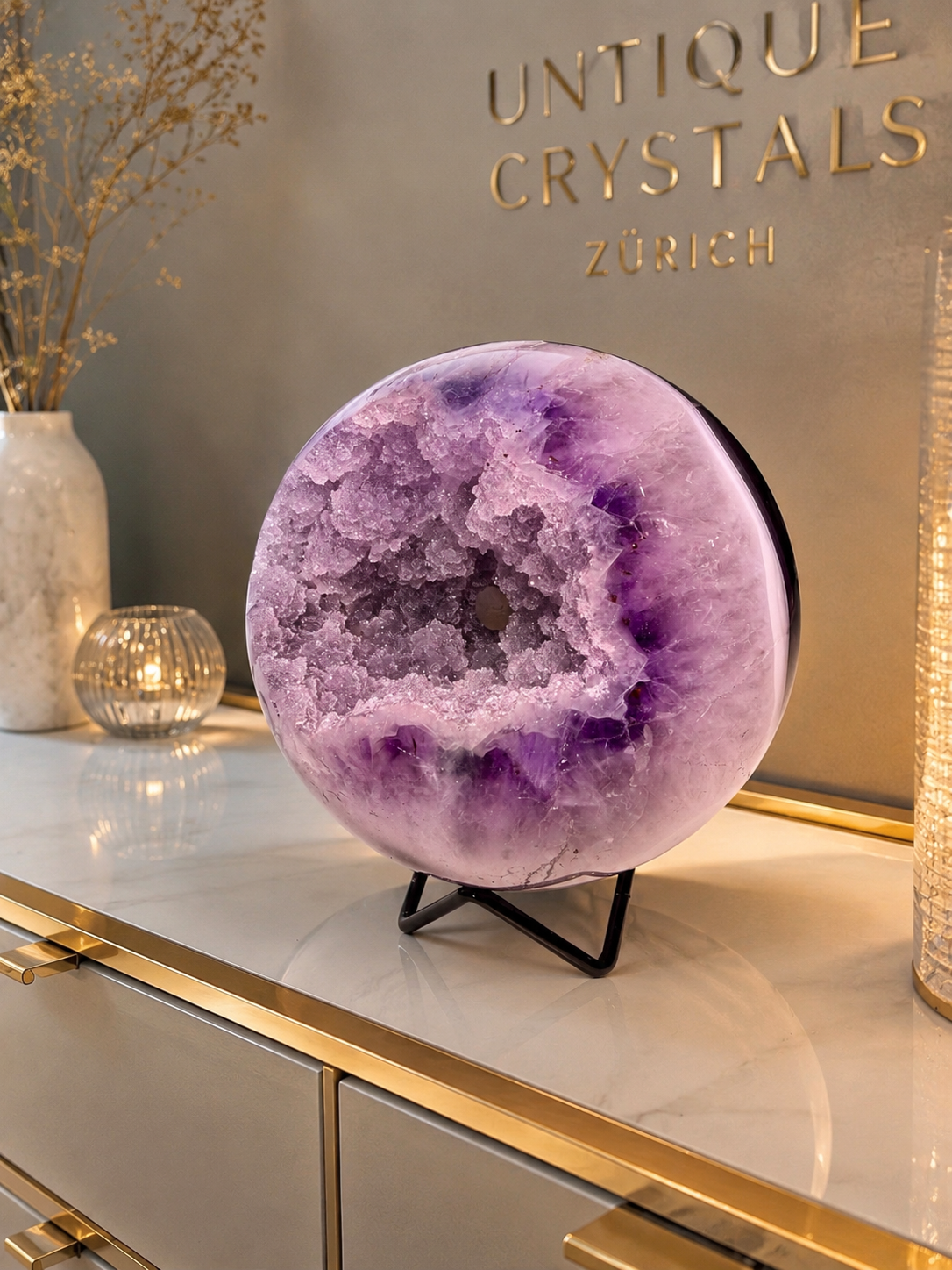 Sugar Amethyst Kugel XXL 12,5 cm | Exklusives Sammlerstück aus Uruguay