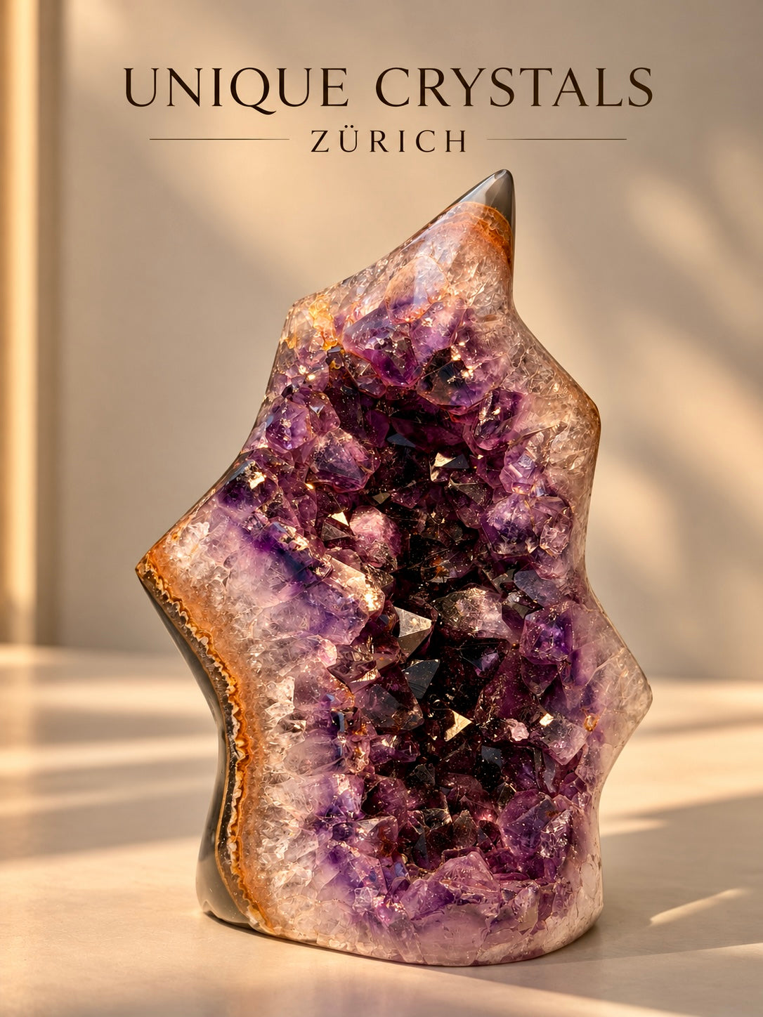Tiefviolette Amethyst Druse Uruguay – 14 × 14 cm, ca. 1,14 kg