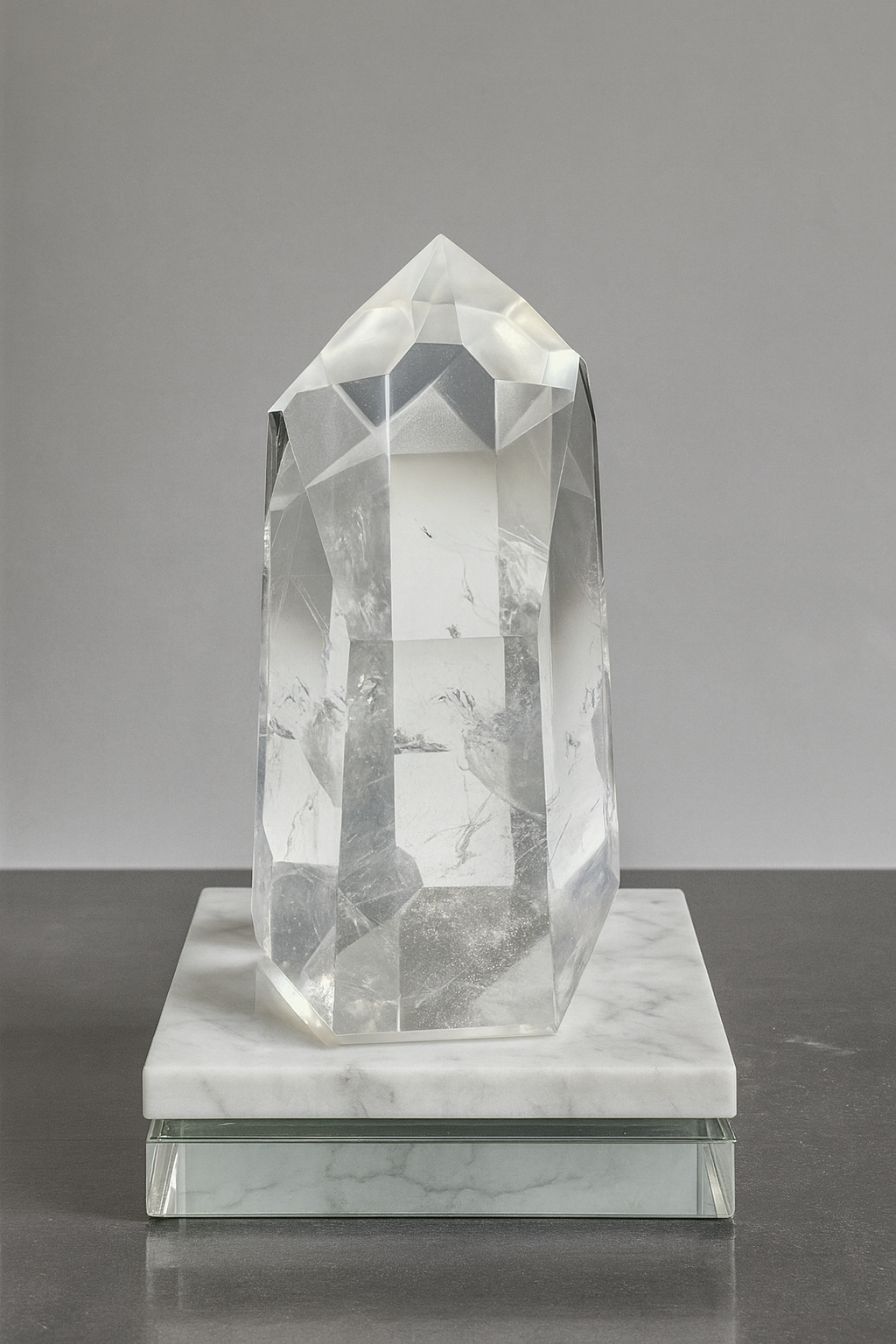 Traumhafte komplett klare Phantom-Quarz-Spitze - 8.5cm, 236g