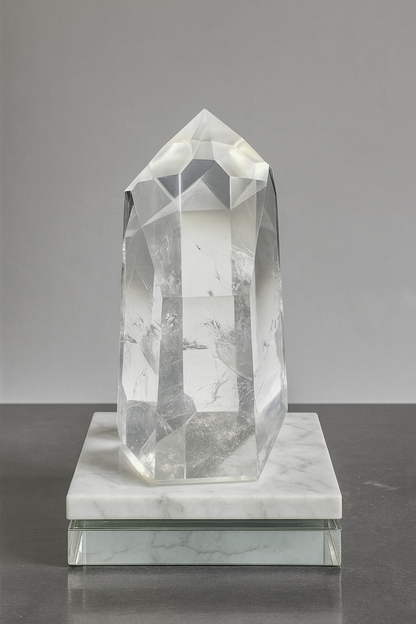 Traumhafte komplett klare Phantom-Quarz-Spitze - 8.5cm, 236g