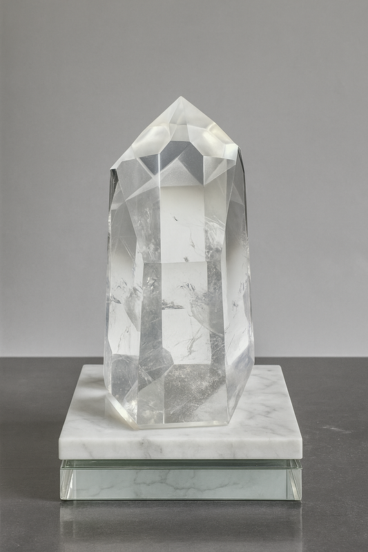 Traumhafte komplett klare Phantom-Quarz-Spitze - 8.5cm, 236g