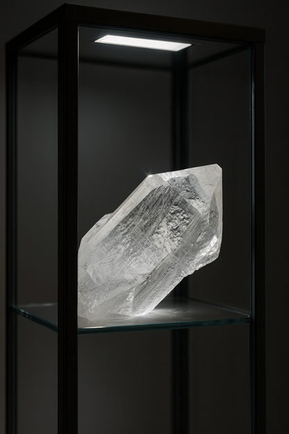 Ultraklare Himalaya-Quarzspitze 9.4 cm – Lemurische Linien, 210 g