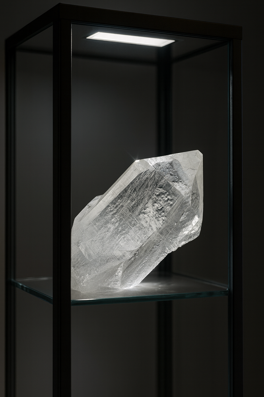 Ultraklare Himalaya-Quarzspitze 9.4 cm – Lemurische Linien, 210 g