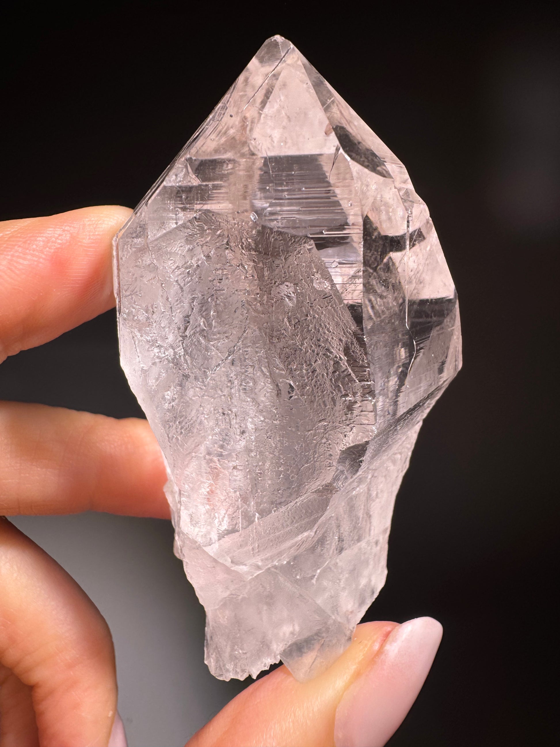 Ultraklare Himalaya-Quarzspitze – Gletscherklar & lemurische Linien