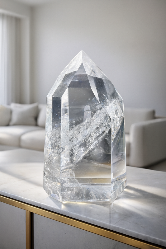 Ultraklare Lemurian Bergkristall Spitze kaufen – 16 cm · 1.4 kg Bahia