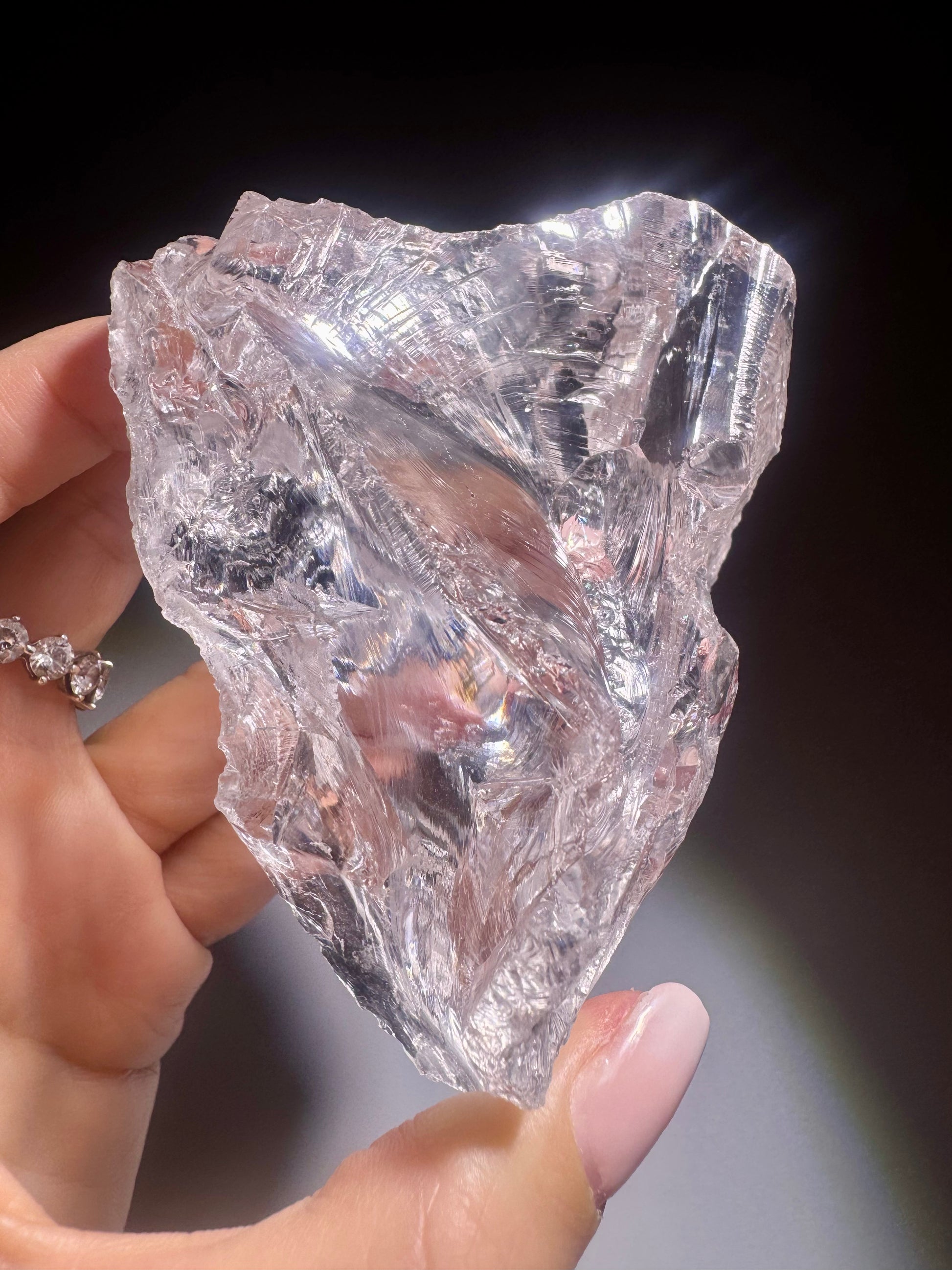 Ultraklarer Azeztulite – 239 g, 9×7 cm, brasilianische Qualität