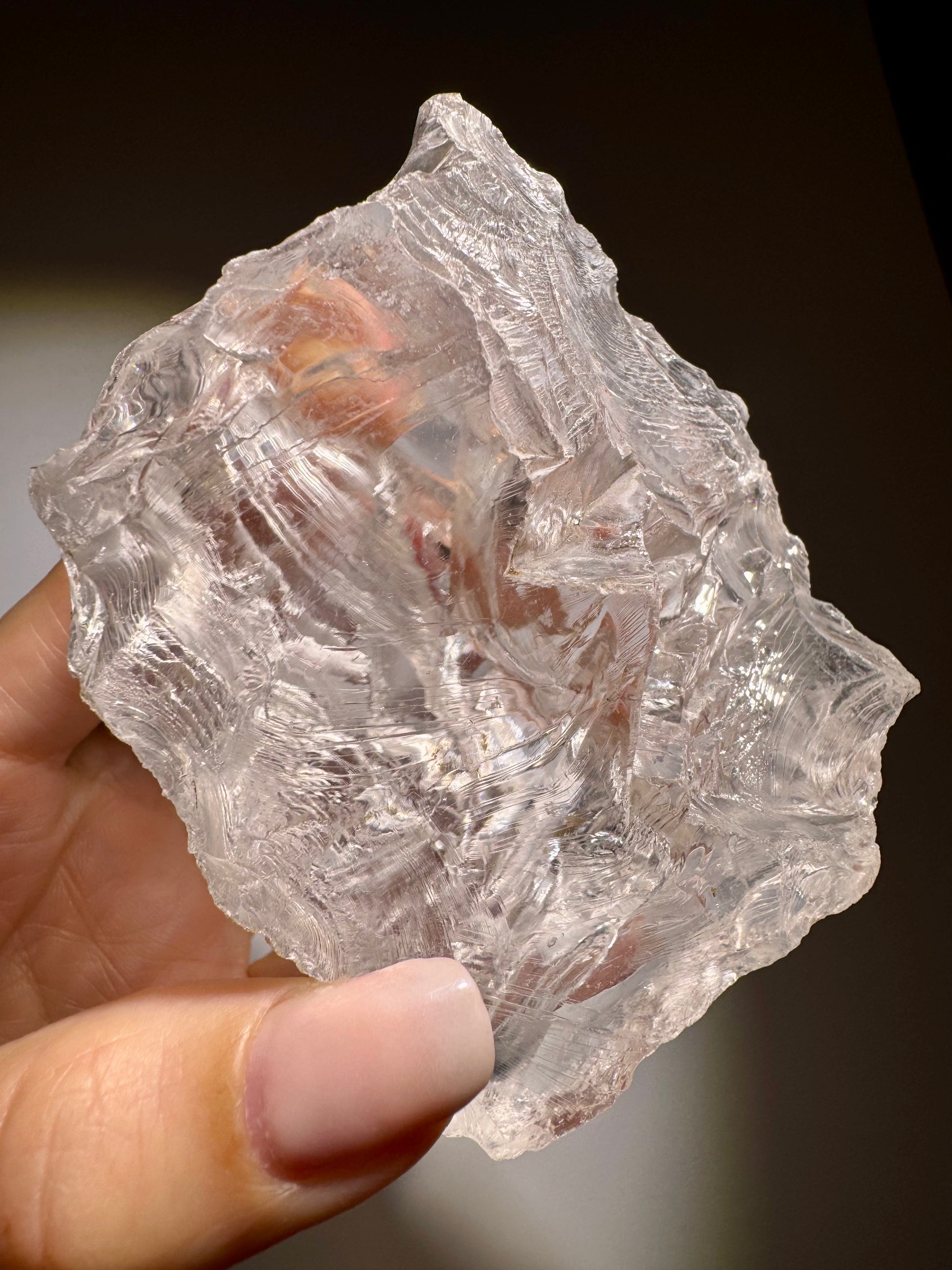 Ultraklarer Azeztulite Kristall, 7,5 cm lang, lichtvolle Energie für Bewusstsein