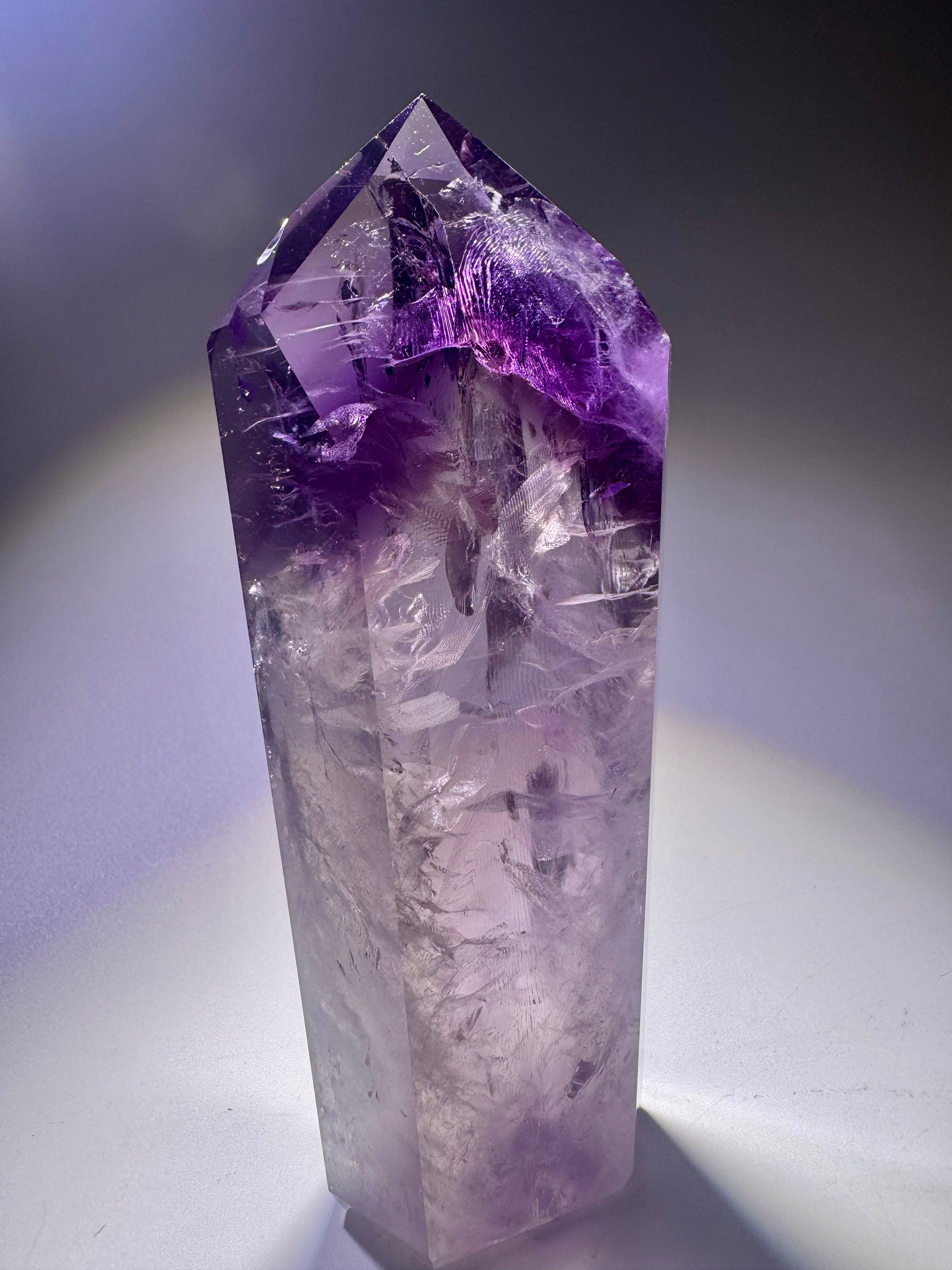 Unikat Ametrin klar – Citrin & Amethyst Spitze mit Farbverlauf