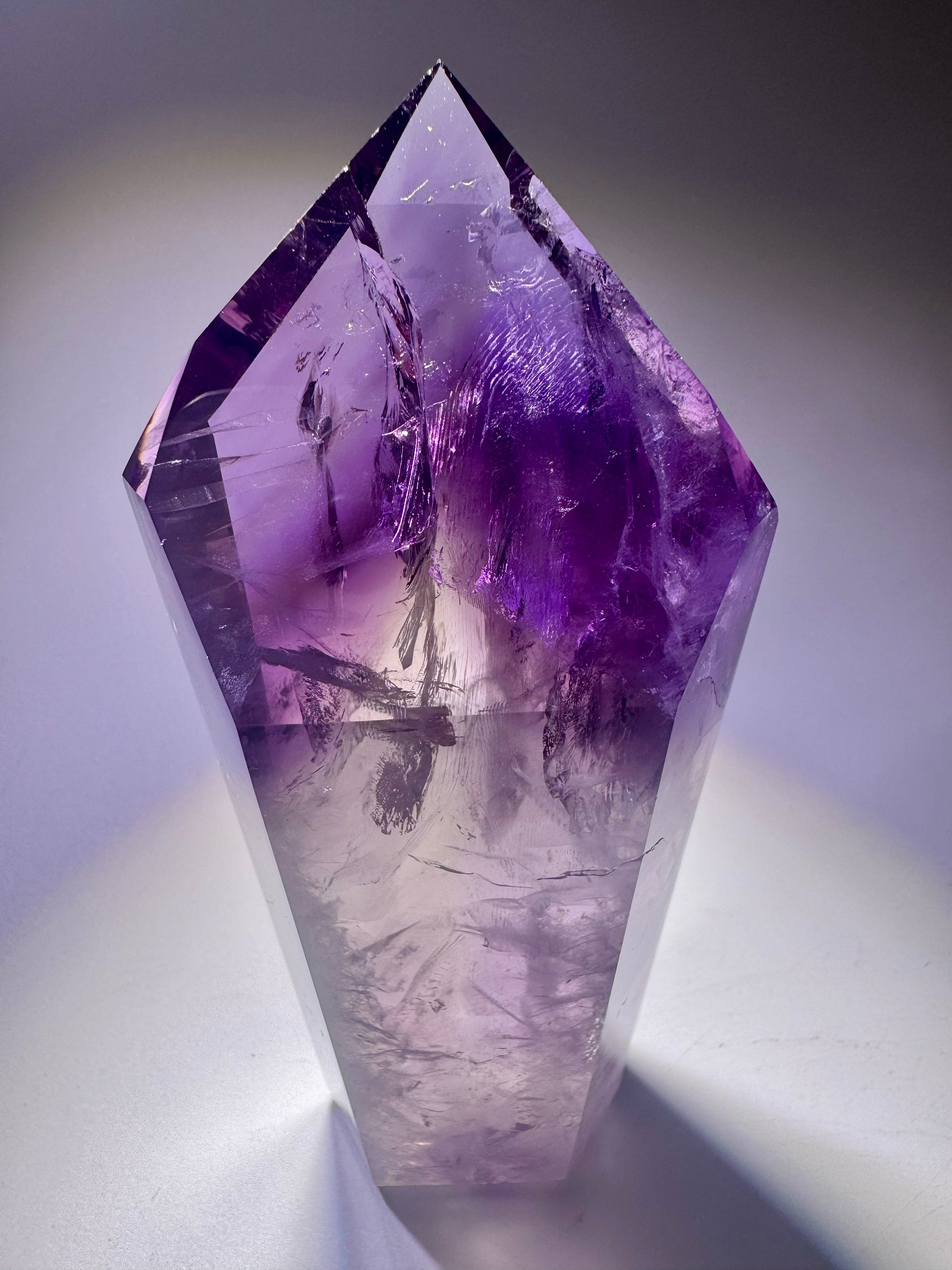 Unikat Ametrin klar – Citrin & Amethyst Spitze mit Farbverlauf