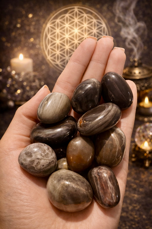 Versteinertes Holz Trommelstein ca. 2,5 cm fossiler Naturstein Petrified Wood