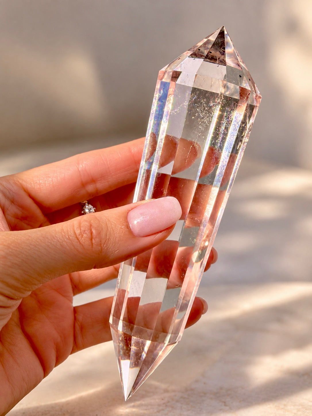 XL Lemurian Bergkristall Vogel Cut 13,9 cm 235 g Brasilien