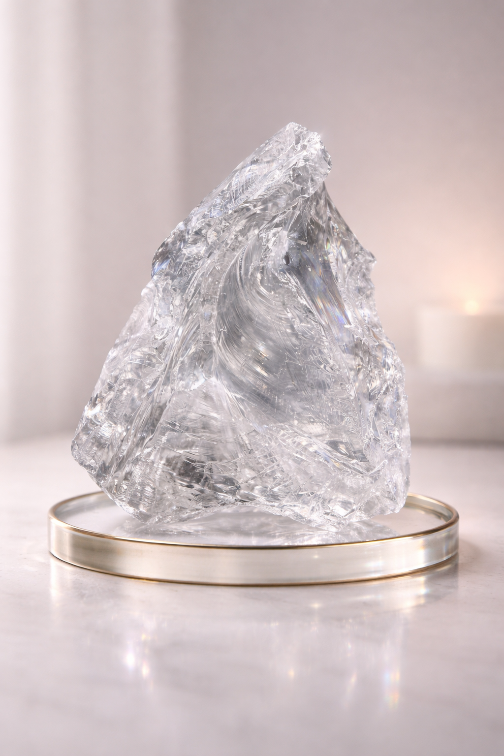 azeztulite kristall brasilien 9cm 7cm 239g ultraklar premium handverlesen