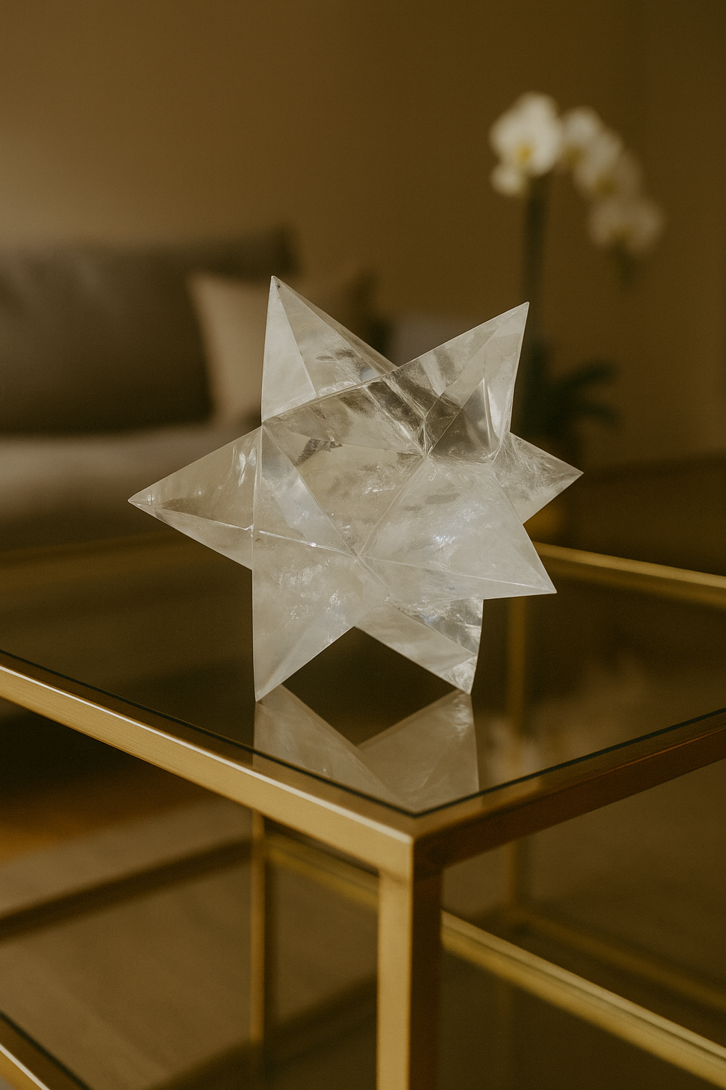 bergkristall stern 9.5cm brasilien merkaba kaufen