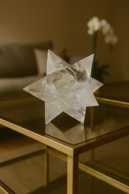 bergkristall stern 9.5cm brasilien merkaba kaufen