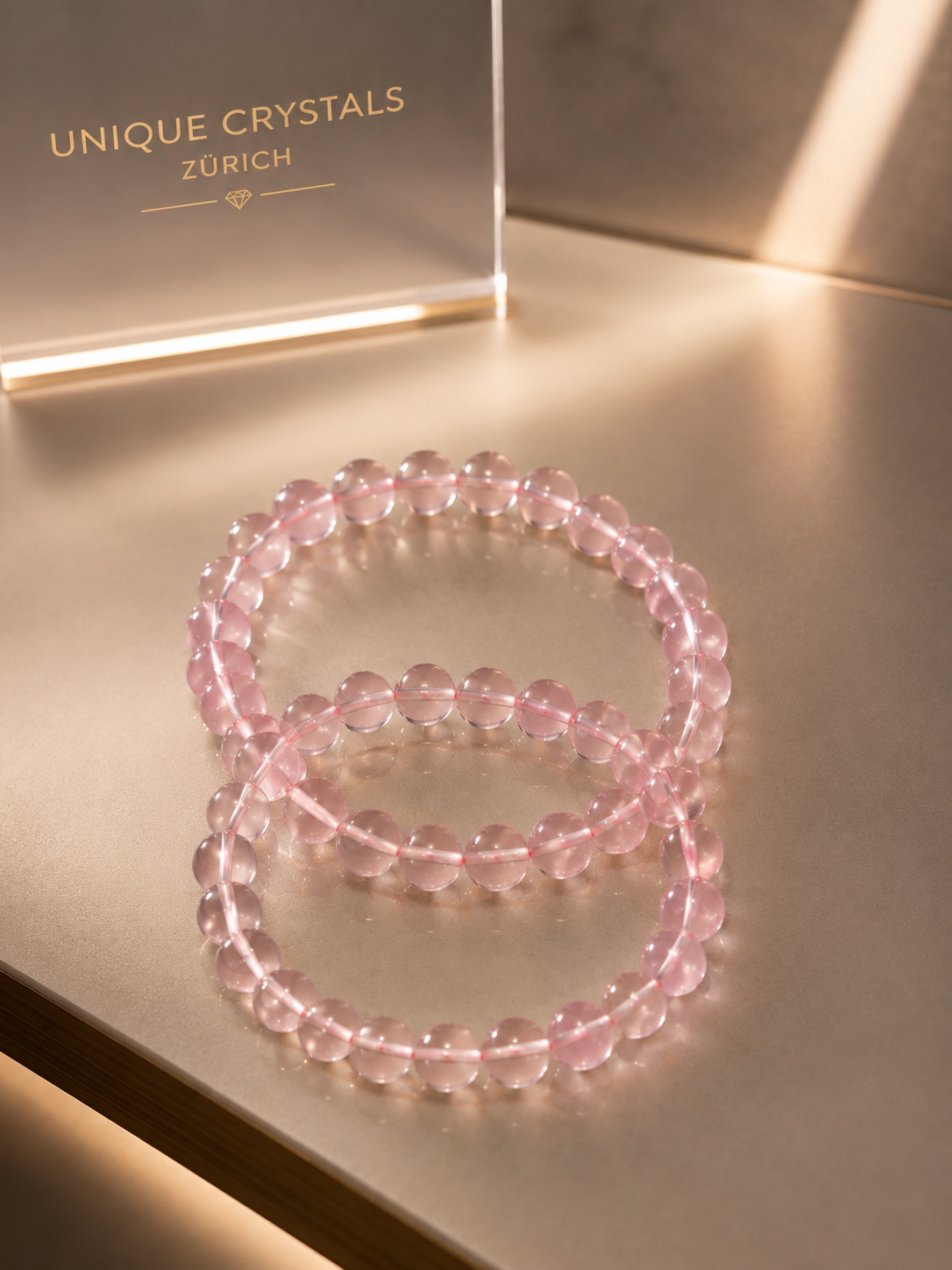 Rosenquarz Armband Ice Rose Quartz – Premium Qualität & extra klar