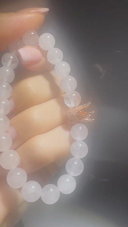 Rock crystal bracelet 19 cm – clarity &amp; energy amplification made of natural stone 💎✨